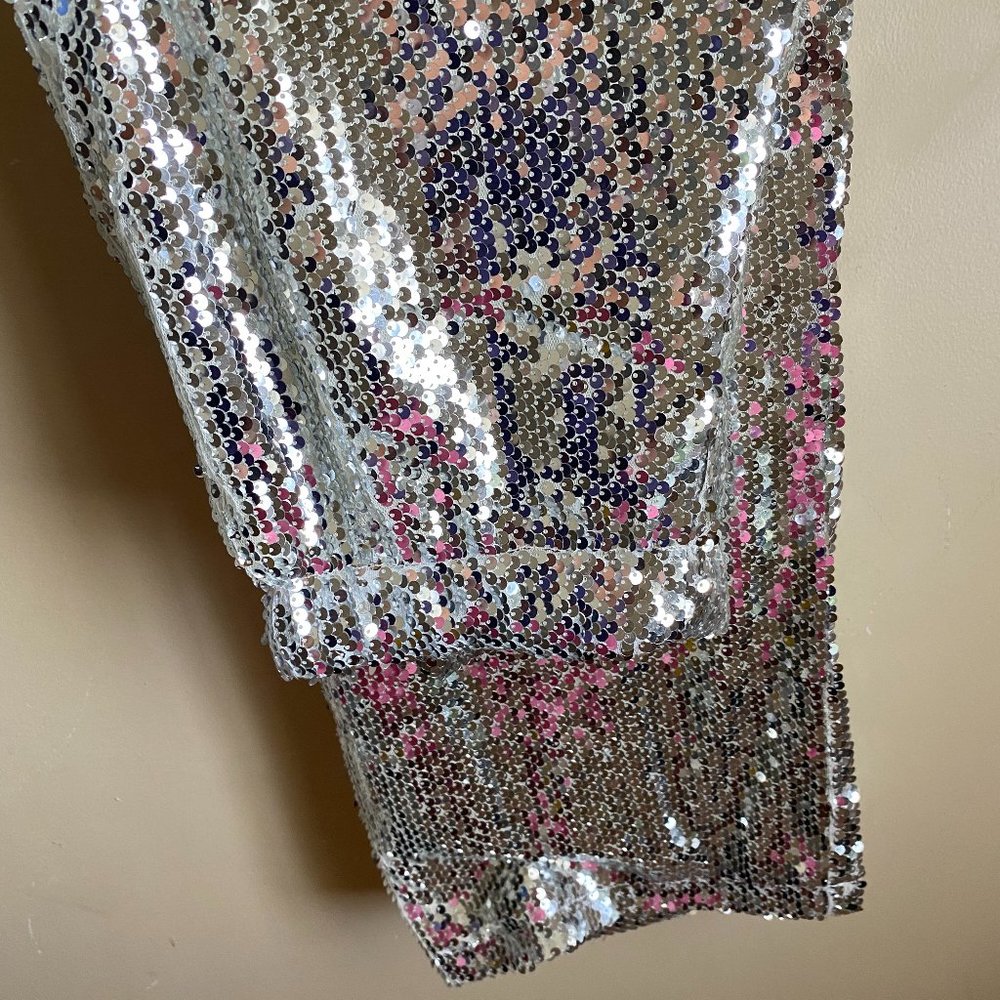 Silver Sequin Pants